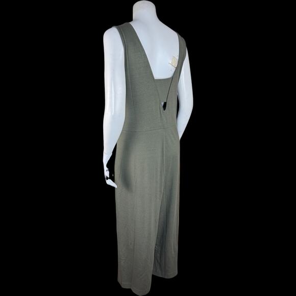 Encore Idina Menzel Romper Olive Green Knit Sleeveless V-Neck Jumpsuit 2X - Picture 7 of 13